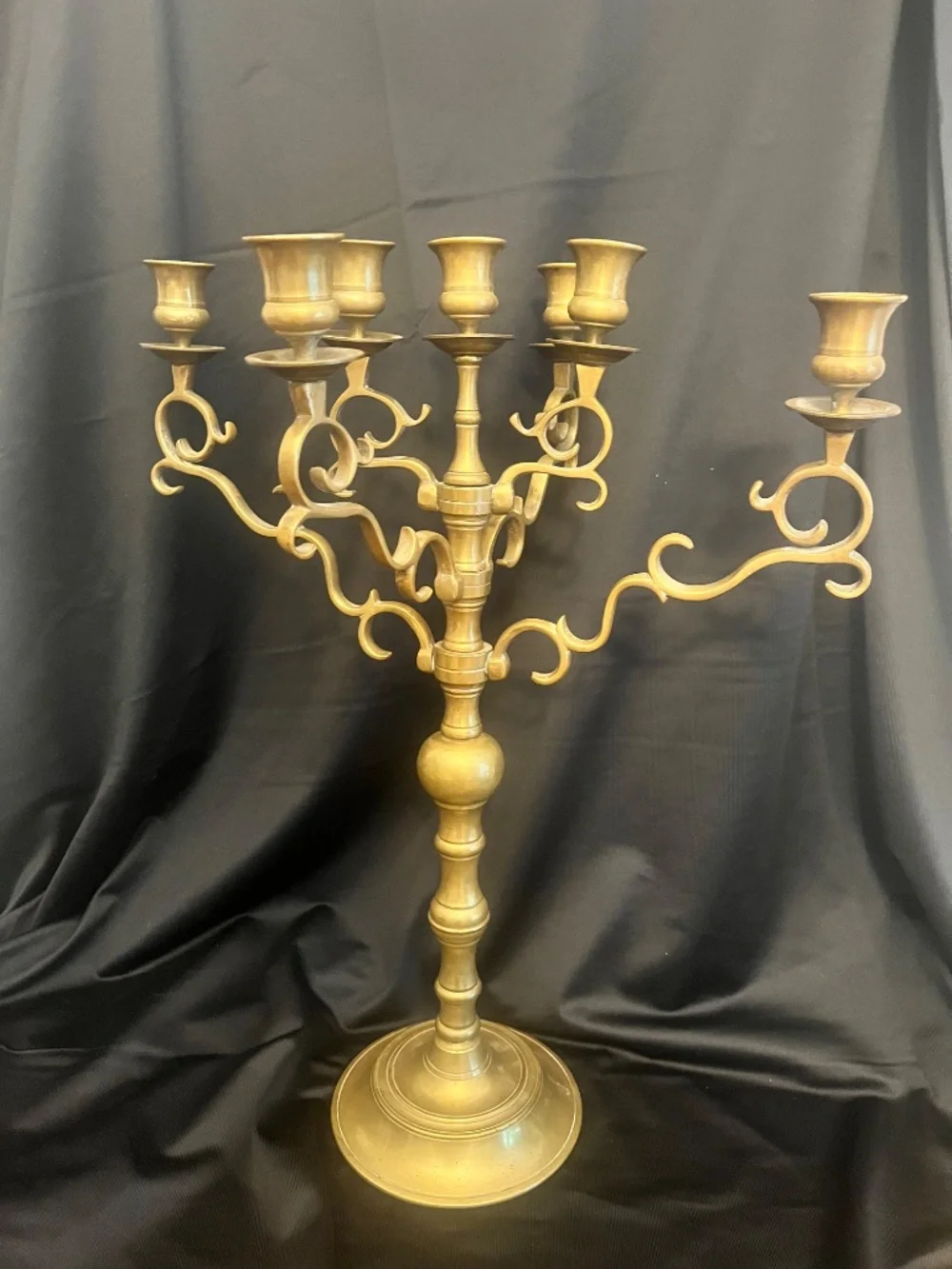 Grand 19th Century Brass Chanukah Menorah